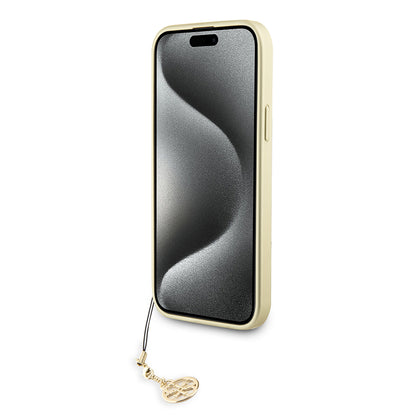 Hülle für Apple iPhone 15 Plus, Guess, 4G Charm, Grau