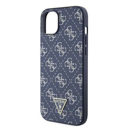 Case for Apple iPhone 15 Plus, Guess, 4G Triangle Logo, Blue