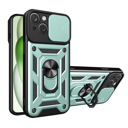 Hülle für Apple iPhone 15 Plus, Techsuit, CamShield, Grün