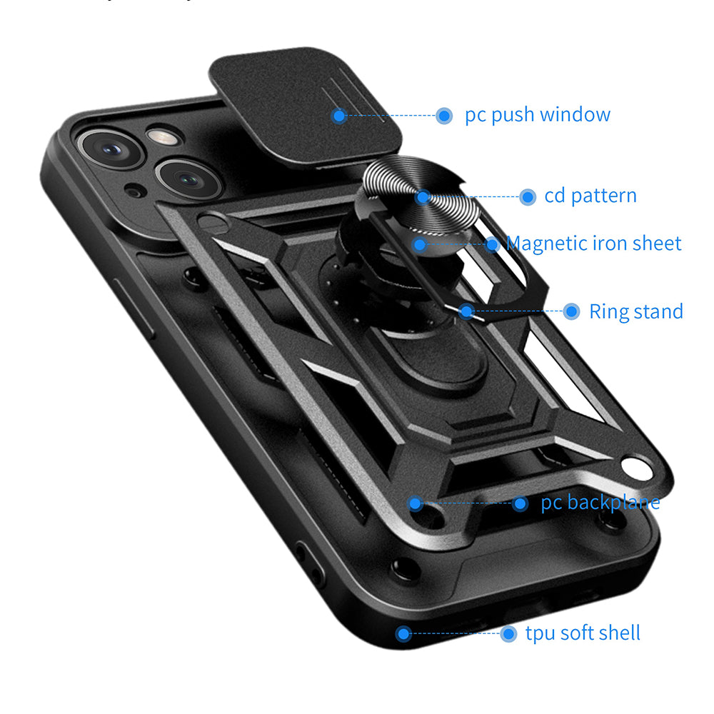 Hülle für Apple iPhone 15 Plus, Techsuit, CamShield, Grün