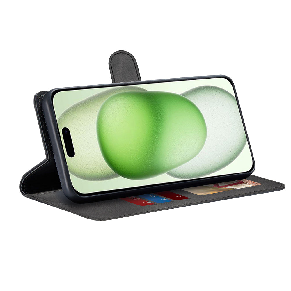 Hülle für Apple iPhone 15 Plus, Techsuit, Diary Book, Schwarz