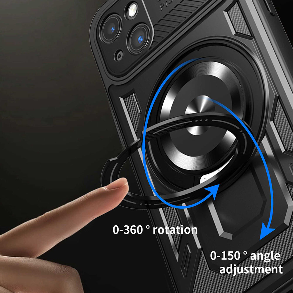 Hülle für Apple iPhone 15 Plus, Techsuit, RuggedCam, Lila