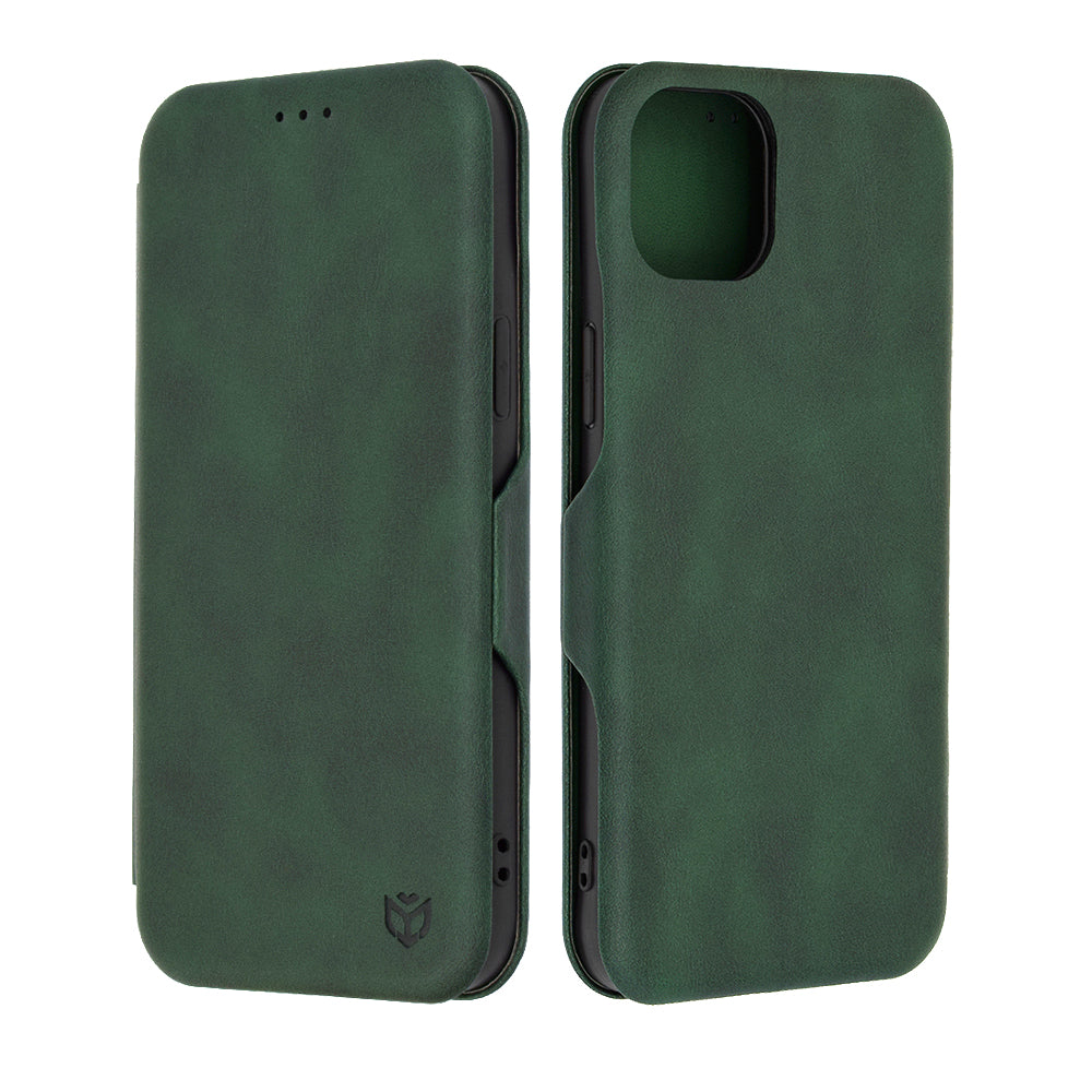 Hülle für Apple iPhone 15 Plus, Techsuit, Safe Wallet Plus, Grün