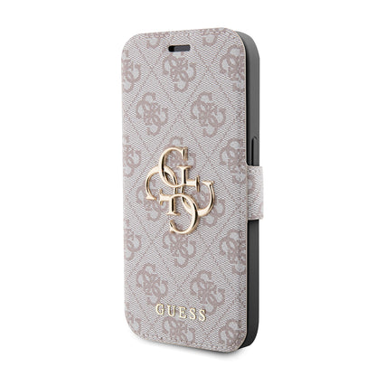 Hülle für Apple iPhone 15 Pro, Guess, 4G Book, Rosa