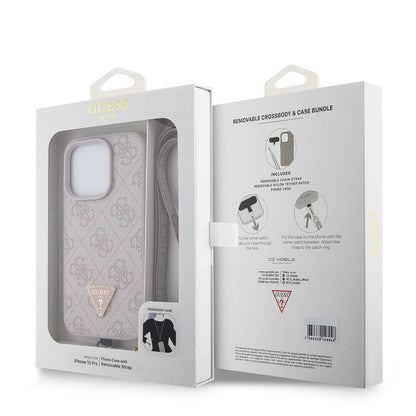 Case for Apple iPhone 15 Pro, Guess, Crossbody 4G Metal Logo, Pink