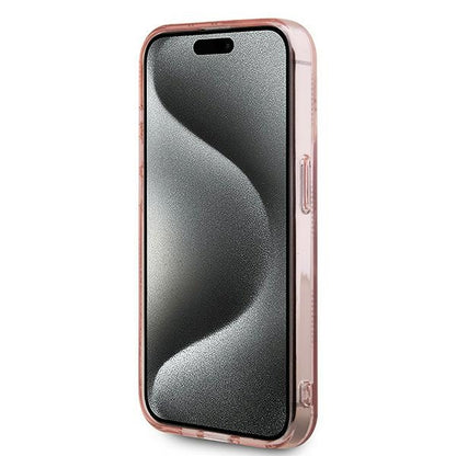 Hülle für Apple iPhone 15 Pro, Karl Lagerfeld, IML Luxury Monogram Choupette's Head, Rosa