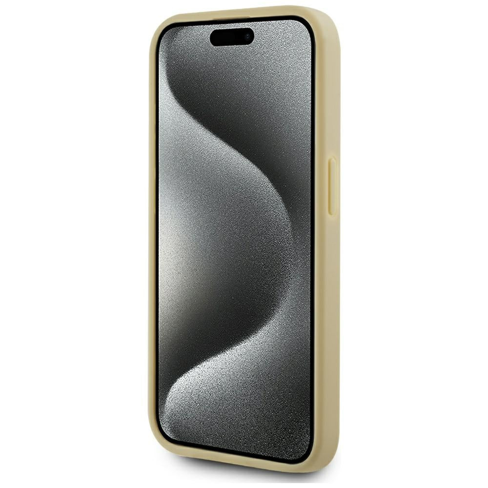 Hülle für Apple iPhone 15 Pro Max, Karl Lagerfeld, Metal Signature, Goldfarben
