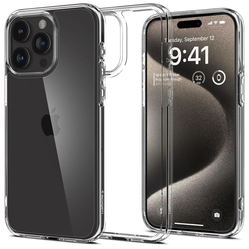Hülle für Apple iPhone 15 Pro Max, Spigen, Ultra Hybrid, Transparent