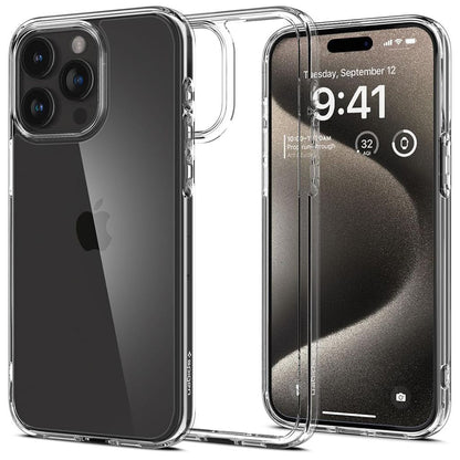 Hülle für Apple iPhone 15 Pro Max, Spigen, Ultra Hybrid, Transparent