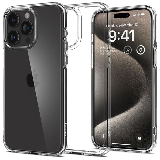 Hülle für Apple iPhone 15 Pro Max, Spigen, Ultra Hybrid, Transparent