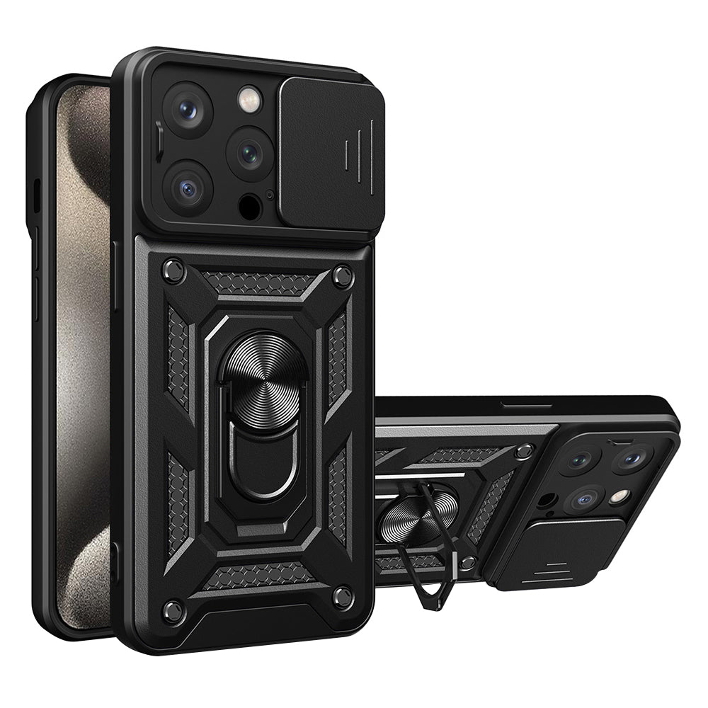 Hülle für Apple iPhone 15 Pro Max, Techsuit, CamShield, Schwarz