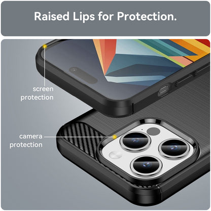 Hülle für Apple iPhone 15 Pro, Techsuit, Carbon, Schwarz