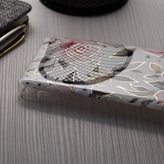 Hülle für Apple iPhone 15 Pro, Techsuit, Marble, Weiß