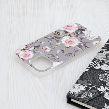 Hülle für Apple iPhone 15, Techsuit, Marble, Grau