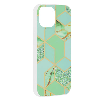 Hülle für Apple iPhone 15, Techsuit, Marble, Grün