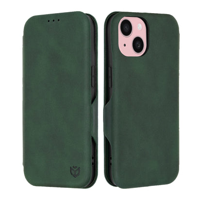 Hülle für Apple iPhone 15, Techsuit, Safe Wallet Plus, Grün