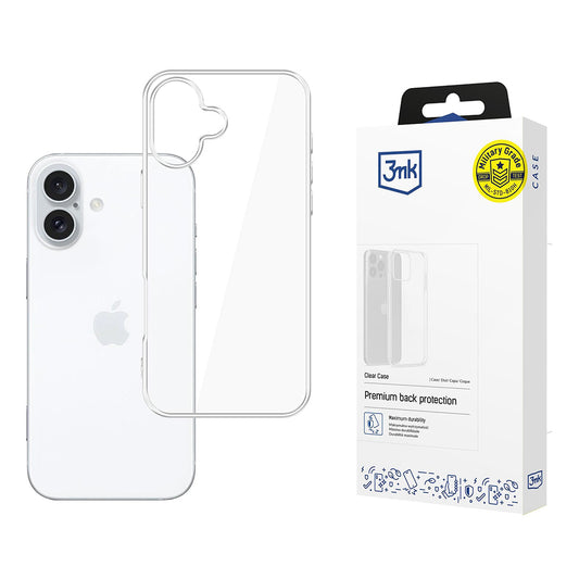 Hülle für Apple iPhone 16, 3MK, Klar, Transparent