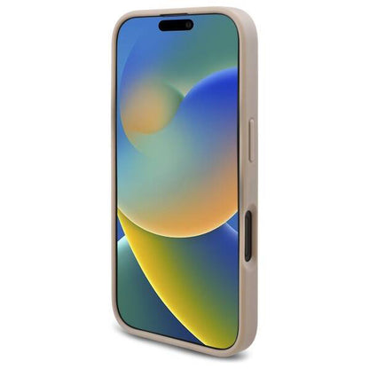 Hülle für Apple iPhone 16, Guess, 4G Triangle Logo, Weiß