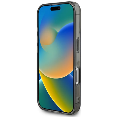 Hülle für Apple iPhone 16, Karl Lagerfeld, IML Rhinestones Karl's Head, Schwarz