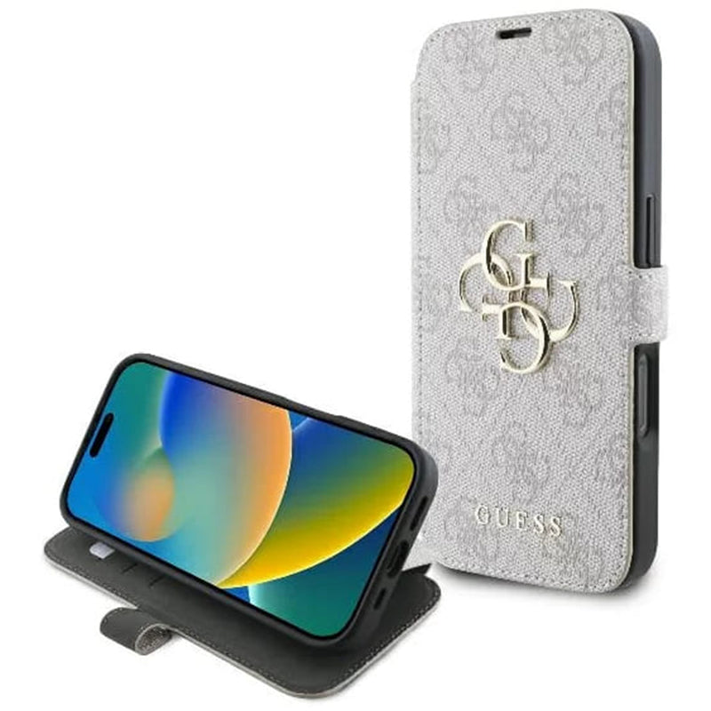 Case for Apple iPhone 16 Plus, Guess, 4G Book, Pink