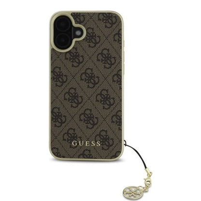 Case for Apple iPhone 16 Plus, Guess, 4G Charm, Brown