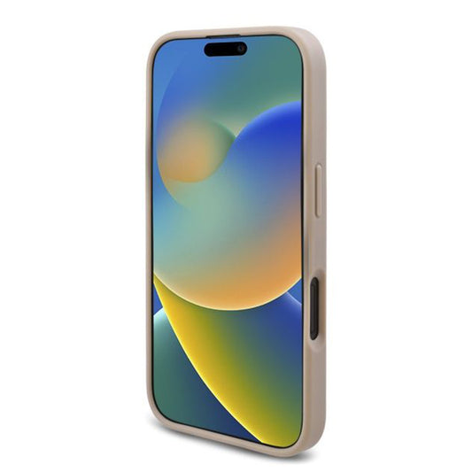 Hülle für Apple iPhone 16 Plus, Guess, 4G Triangle Logo, Weiß