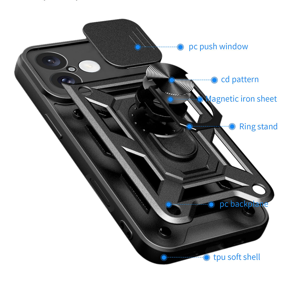 Hülle für Apple iPhone 16 Plus, Techsuit, CamShield, Blau