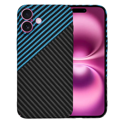 Hülle für Apple iPhone 16 Plus, Techsuit, Carbonite FiberShell, Schwarz Blau