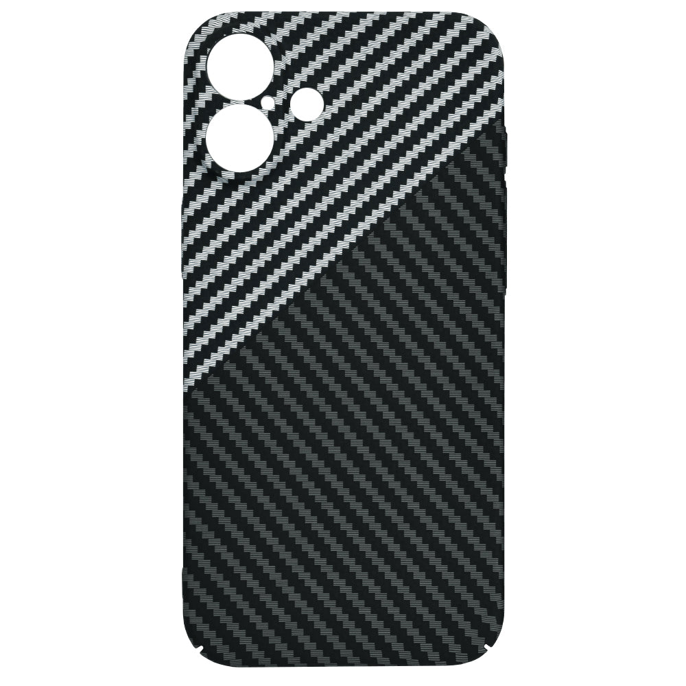 Hülle für Apple iPhone 16 Plus, Techsuit, Carbonite FiberShell, Schwarz Grau