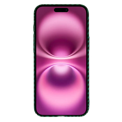 Hülle für Apple iPhone 16 Plus, Techsuit, Carbonite FiberShell, Grün