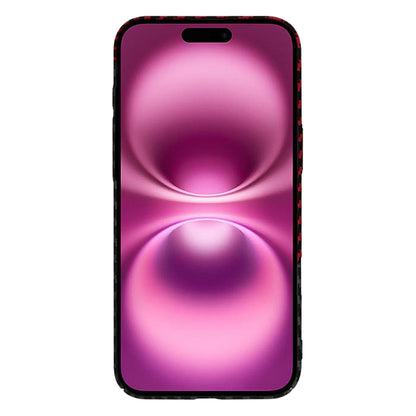 Hülle für Apple iPhone 16 Plus, Techsuit, Carbonite FiberShell, Schwarz Rot