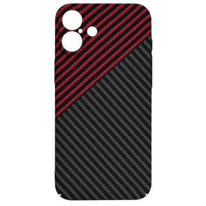 Hülle für Apple iPhone 16 Plus, Techsuit, Carbonite FiberShell, Schwarz Rot