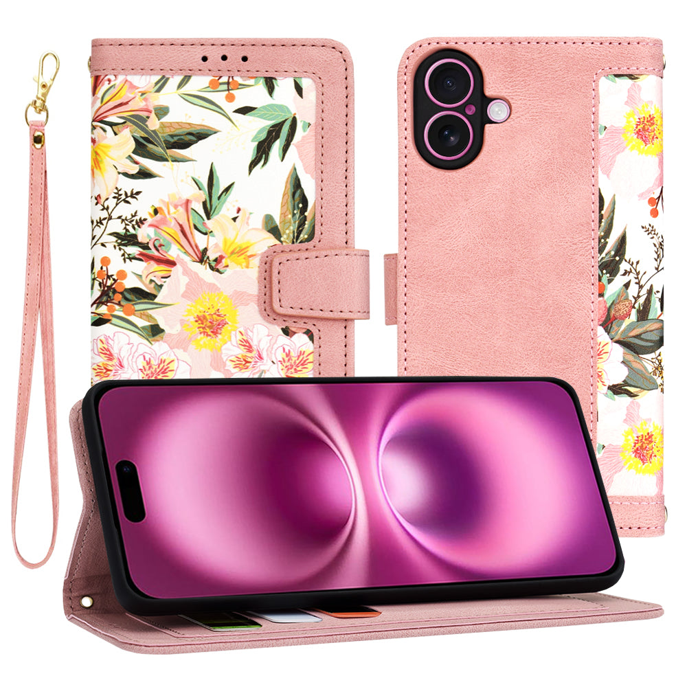 Hülle für Apple iPhone 16 Plus, Techsuit, FlipCraft, Rosa