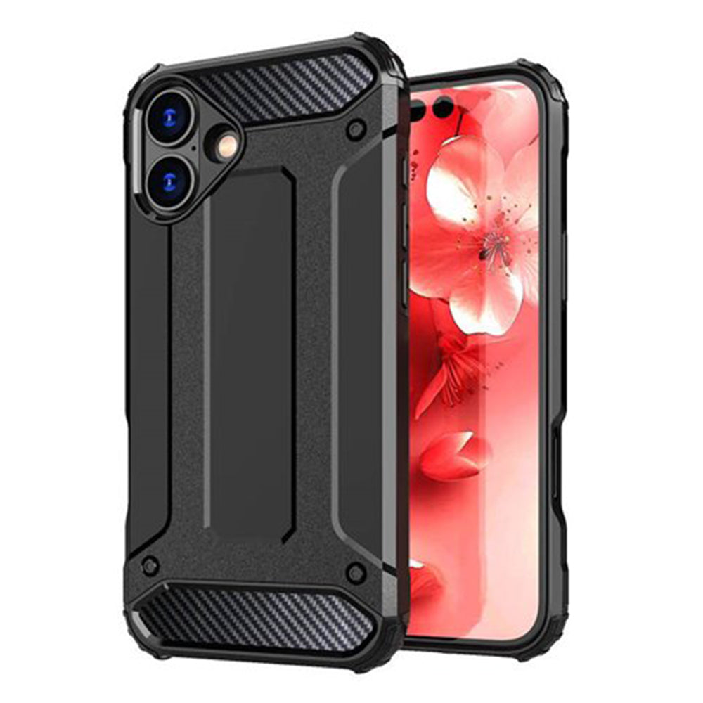 Hülle für Apple iPhone 16 Plus, Techsuit, Hybrid Armor, Schwarz