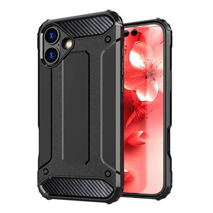 Hülle für Apple iPhone 16 Plus, Techsuit, Hybrid Armor, Schwarz