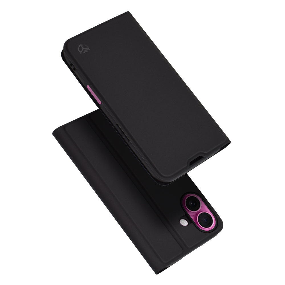 Case for Apple iPhone 16 Plus, Techsuit, Magskin Book, Black