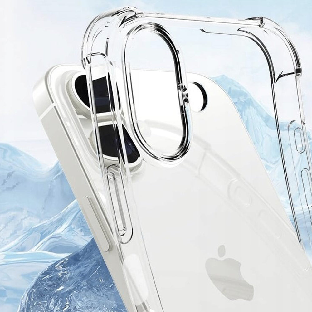 Case for Apple iPhone 16 Plus, Techsuit, Shockproof Clear (Big Lens Hole), Transparent