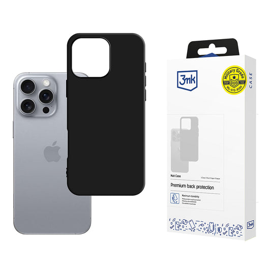 Hülle für Apple iPhone 16 Pro, 3MK, Matt Schwarz
