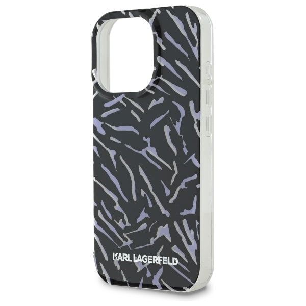 Hülle für Apple iPhone 16 Pro Max, Karl Lagerfeld, Zebra mit Kordelband, Lila