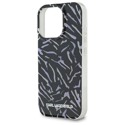 Hülle für Apple iPhone 16 Pro Max, Karl Lagerfeld, Zebra mit Kordelband, Lila