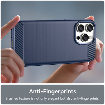 Hülle für Apple iPhone 16 Pro Max, Techsuit, Carbon, Blau