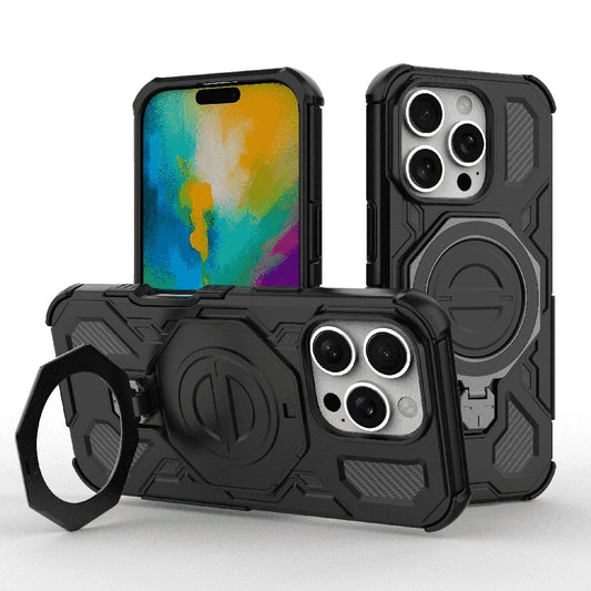 Hülle für Apple iPhone 16 Pro Max, Techsuit, Carbon Shield Pro, Schwarz