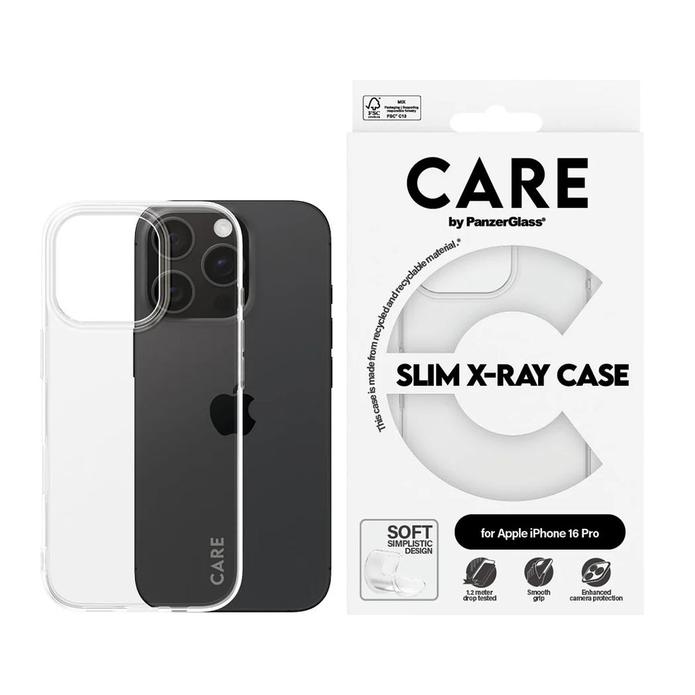 Hülle für Apple iPhone 16 Pro, PanzerGlass, Care Fashionable, Transparent