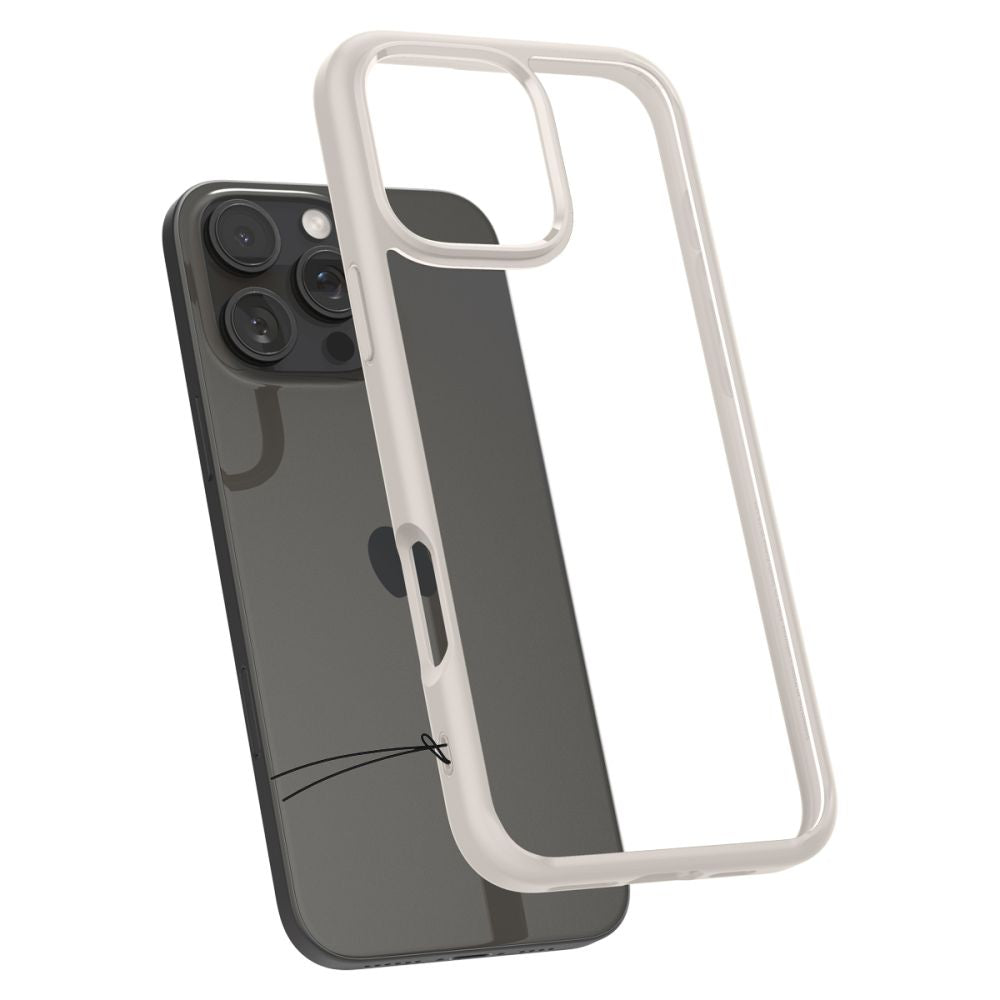 Hülle für Apple iPhone 16 Pro, Spigen, Ultra Hybrid, Beige ACS08127