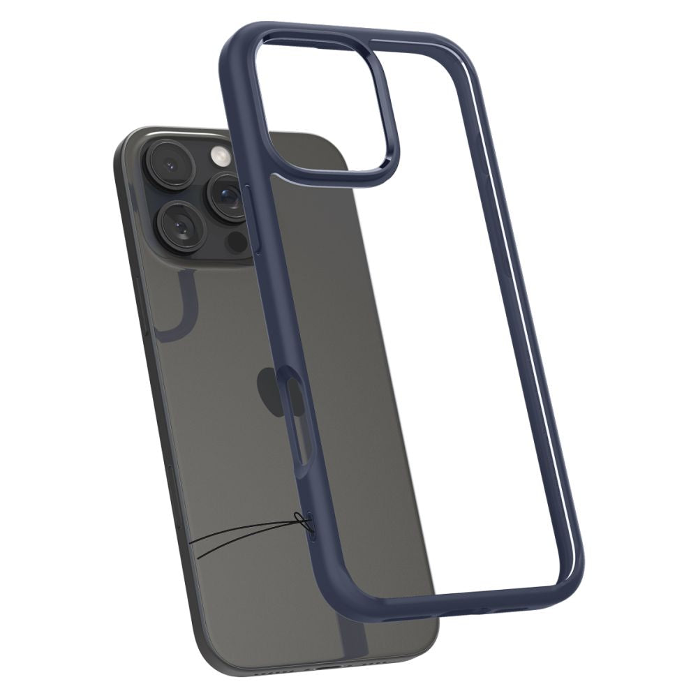 Hülle für Apple iPhone 16 Pro, Spigen, Ultra Hybrid, Marineblau ACS08126