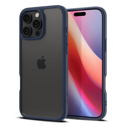 Hülle für Apple iPhone 16 Pro, Spigen, Ultra Hybrid, Marineblau ACS08126