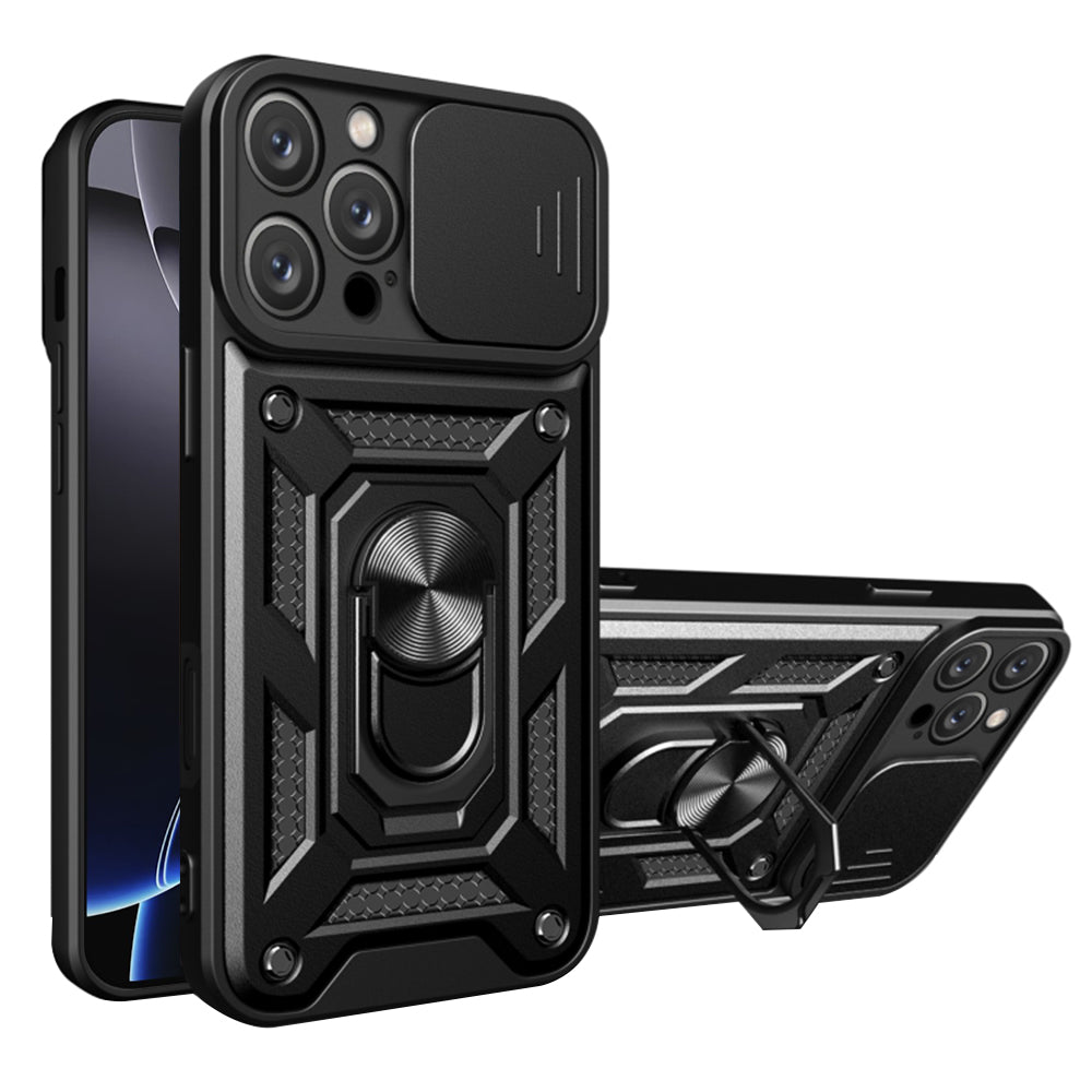 Hülle für Apple iPhone 16 Pro, Techsuit, CamShield, Schwarz