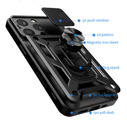 Hülle für Apple iPhone 16 Pro, Techsuit, CamShield, Grün