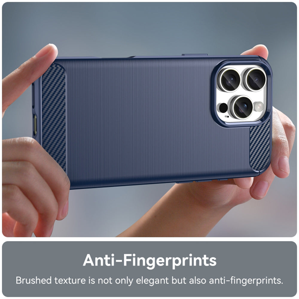 Hülle für Apple iPhone 16 Pro, Techsuit, Carbon, Blau