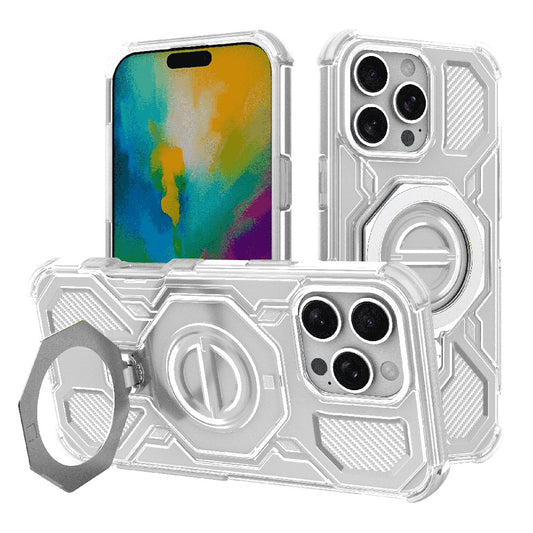 Hülle für Apple iPhone 16 Pro, Techsuit, Carbon Shield Pro, Weiß